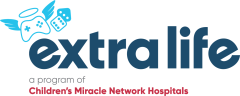 The "Extra Life" logo - A program of Children's Miracle Network