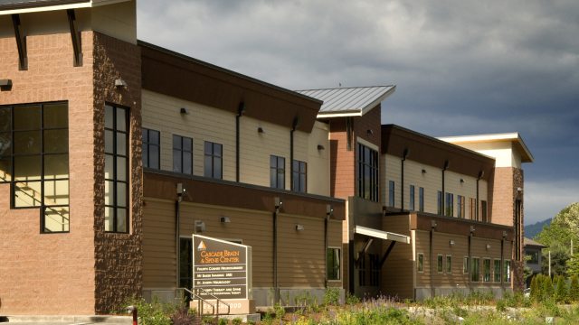 exterior of PeaceHealth Cascade Brain & Spine Center at 710 Birchwood in Bellingham, Washington