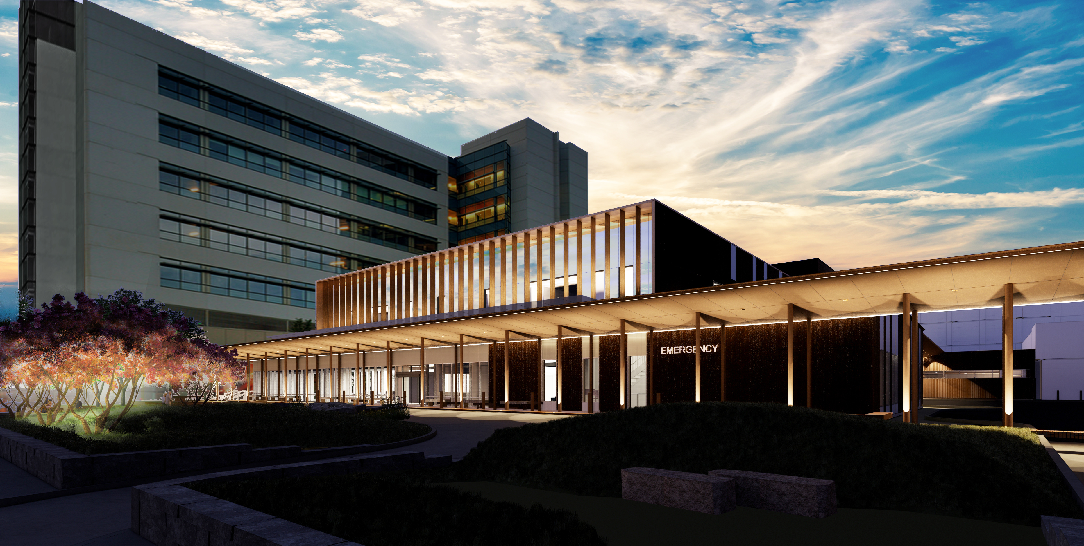 A rendering of the PeaceHealth SouthWest Emergency Department Expansion
