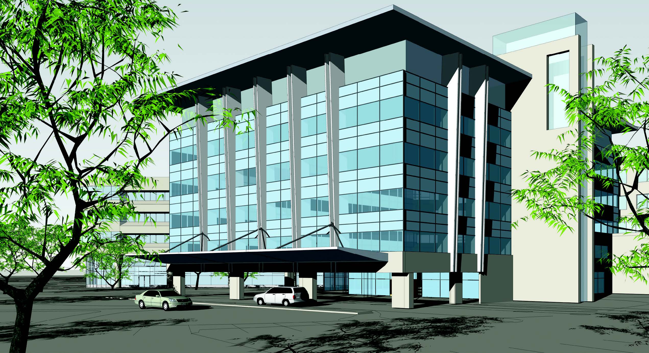 St. Joseph Medical Center Pavilion rendering