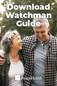 An older happy couple on the cover of the download watchman guide cover