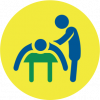 Illustration of a person being massaged