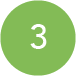 Green circle with the number 3 centered inside