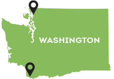 Map of Home Health and Hospice Locations in Washington