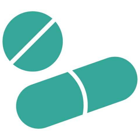 Pill and capsule icon