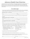 Advance Health Care Directive document