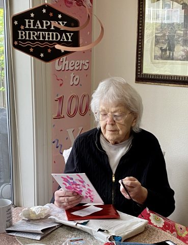 Photo of pauline celebrating her birthday