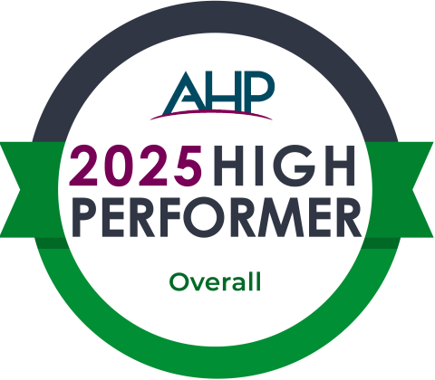 Association of Healthcare Professional 2025 high performer badge