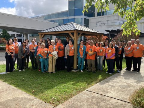 Orange T-shirt group