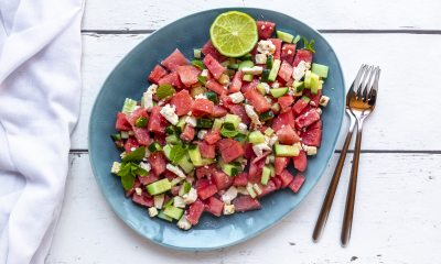 Watermelon, feta and mint salad recipe