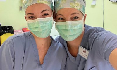 Lisa Wood (right) with her daughter (left) on a medical mission trip.
