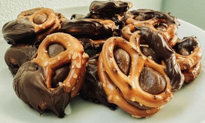 Chocolate, peanut butter and pretzel bites