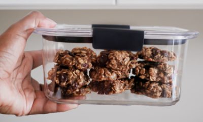 Four ingredient banana oatmeal bites.