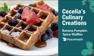 Banana pumpkin spice waffles