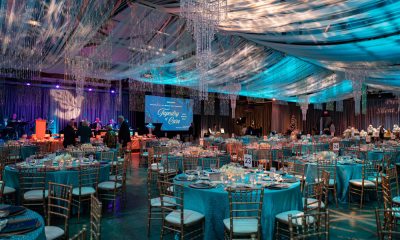 Photo of the decorated room for the gala