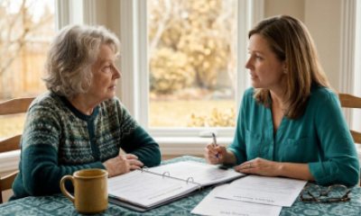 An Advance Care Planning Representative helps an older person fill in an advanced directive