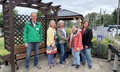 The Master Gardeners from left to right: Vic Knox, Marilyn Glenn, Linda Burns, Nancy Sonnenfeld, Kristen Barta 