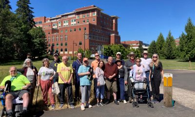 Members of the stroke survivor group outside hospital in Springfield