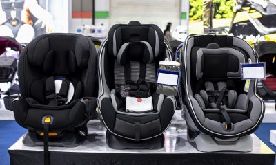 3 carseats at the store