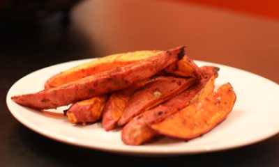 Baked sweet potato wedges