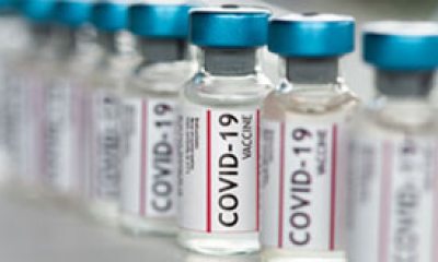 Bottles of the COVID-19 Vaccine lined up