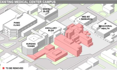 Diagram/sketch of existing medical Center campus