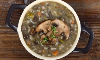 Bowl of mushroom soup