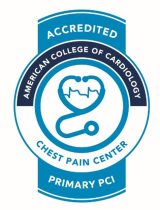 Accredited Chest Pain Center logo by the American College of Cardiology
