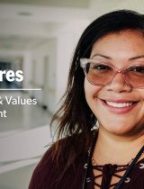 Keila Torres standing inside the hallway of a hospital