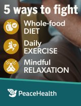 List of 5 ways to fight inflammation: diet, exercise, relaxation, weight, sleep