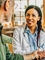 A Home Health Caregiver & Patient talk