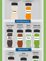 9 herbs and spices infographic