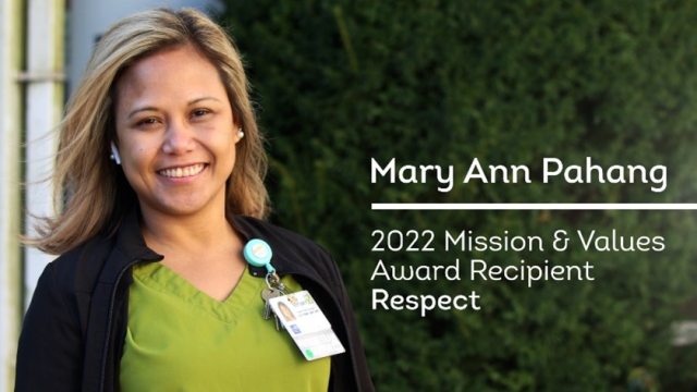 PeaceHealth Mission and Values Award recipient – Mary Ann Pahang