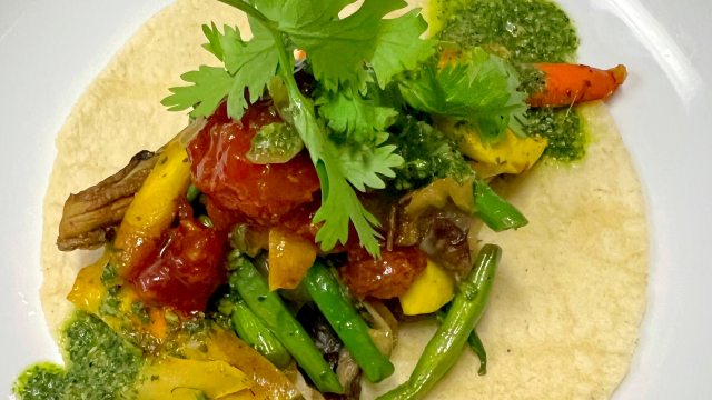 Grilled veggie taco