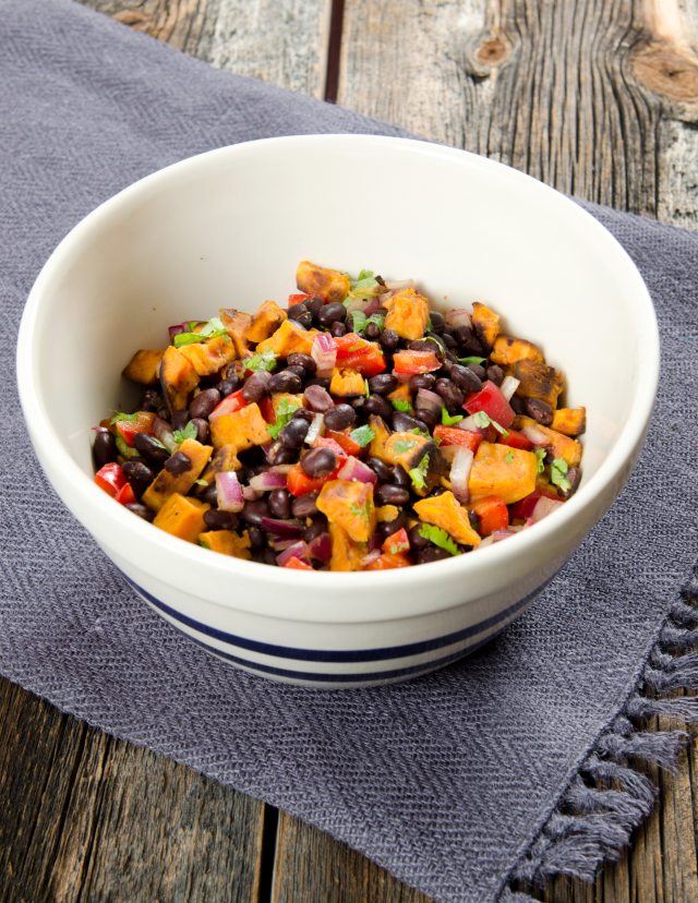 Black bean, sweet potato and rice bowls recipe.