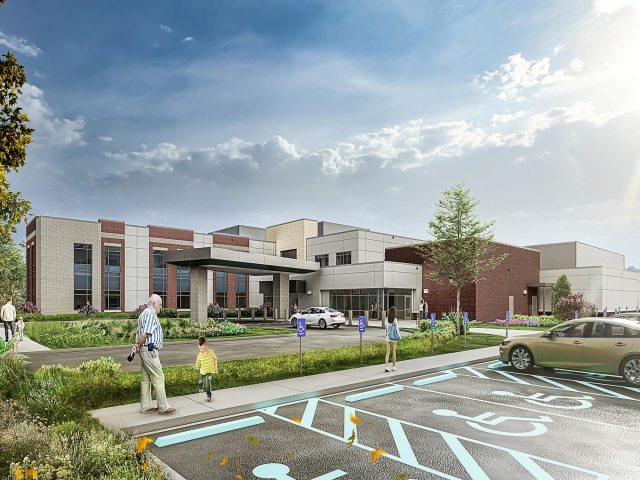Rendering of new inpatient rehab facility