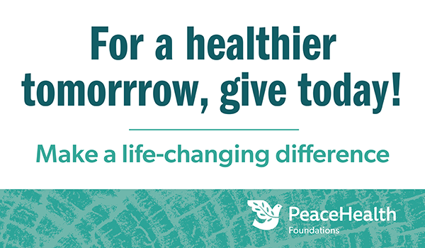 Year end appeal message: "For a healthier tomorrow, give today!"