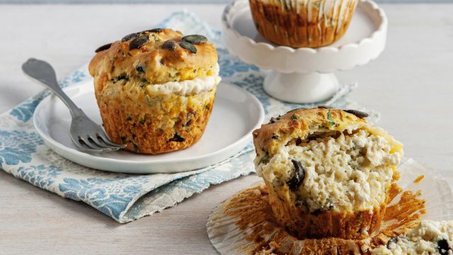Zucchini chocolate banana muffins