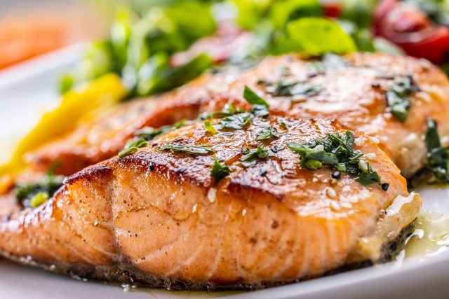 Sweet and spicy grilled salmon recipe