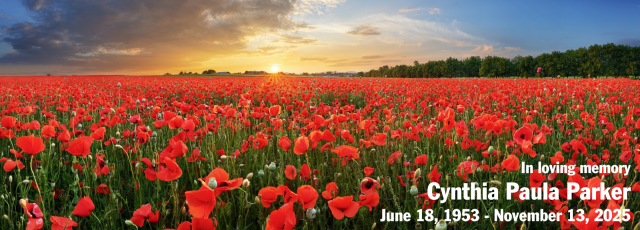 In loving memory of Cynthia Paula Parker