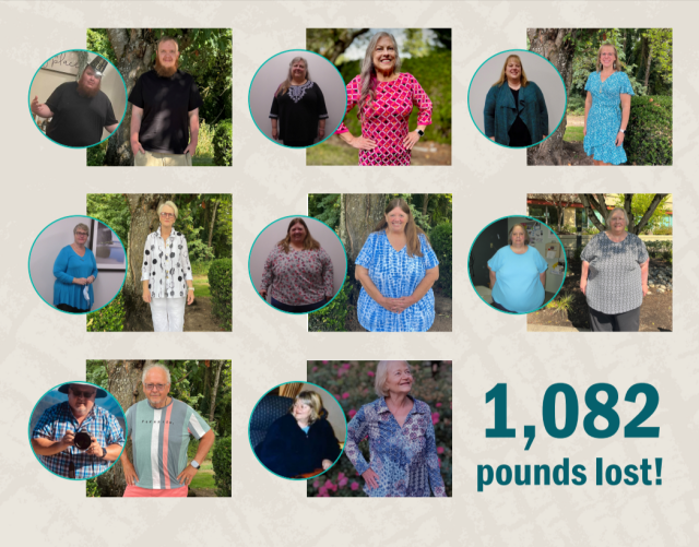 Gallery of photos showing people that have lost 1,082 pounds 