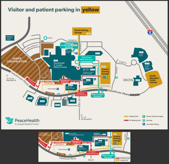 St. Joseph Medical Center Construction Map January 2026