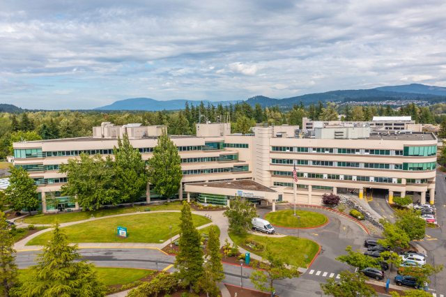 Drone view of St. Joseph Medical Center
