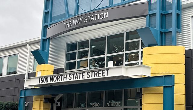 Entrance to Way Station Homeless Facility in NW Washington