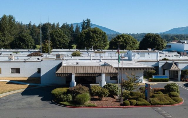 Aerial view of PeaceHealth United General Medical Center building