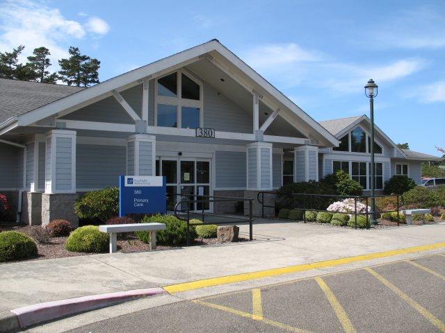 exterior of PeaceHealth Peace Harbor campus 380 Ninth Street in Florence, Oregon