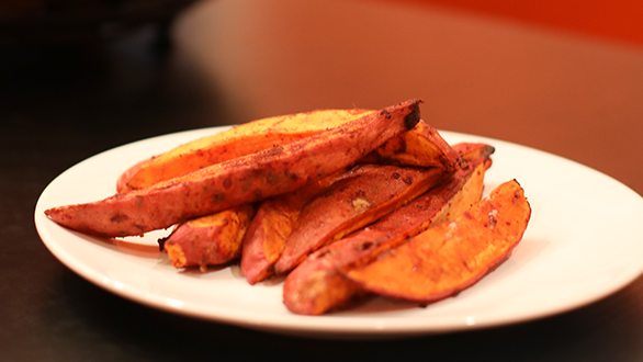 Baked sweet potato wedges