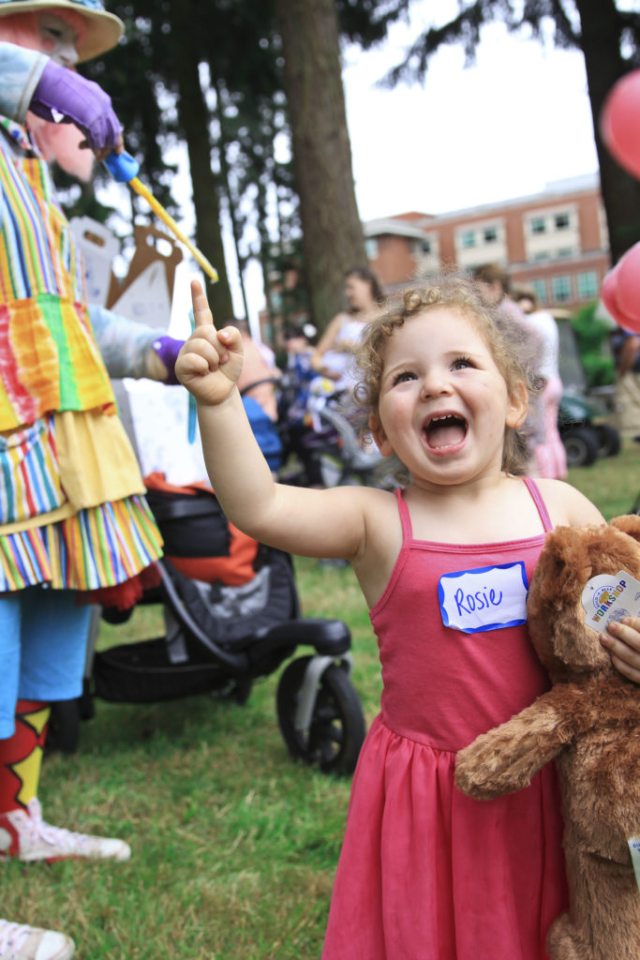A former young patient of NICU celebrates at the reunion