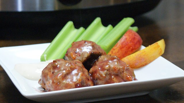 Thanksgiving inspired cranberry orange glazed turkey meatball recipe
