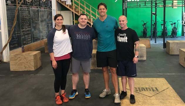 Jasmine Beede, RN with fellow Crossfit athletes after the miracle workout